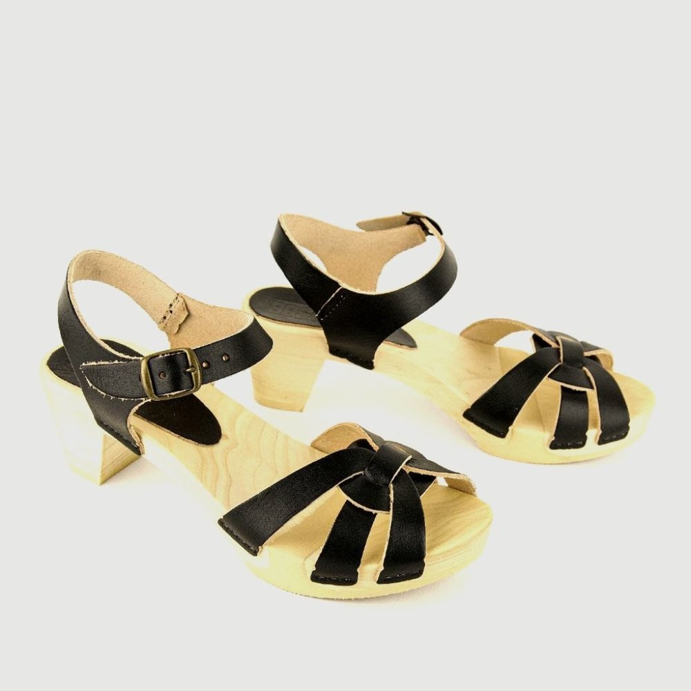 Black Clog Sandals